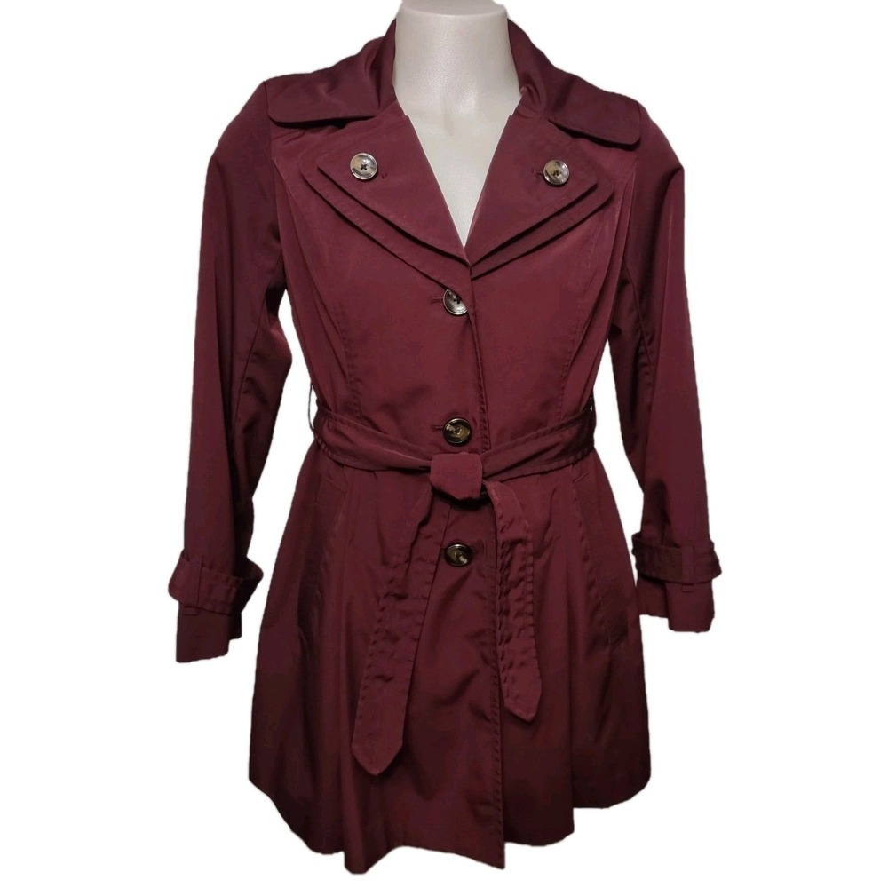 Liz Claiborne Jacket Women's Size Medium Long Sleeve Collared Button-Up Hooded